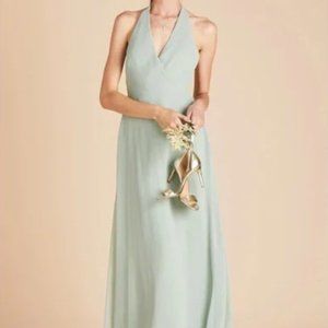 NWT Birdy Grey Sage Moni Convertible Halter Bridesmaid Dress Sz L